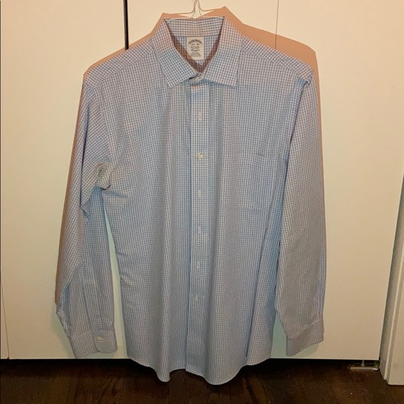 Brooks Brothers Blue Check Dress Shirt (15.5/34) - Picture 1 of 3
